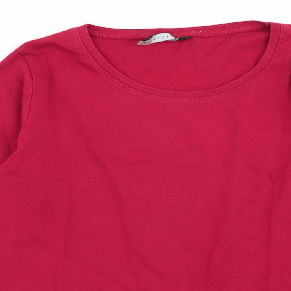 Womens UK Size 10 intuition Red Basic T-Shirt
