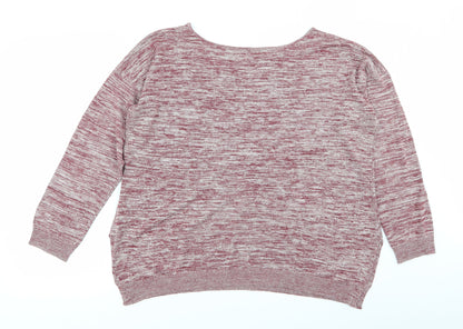 Womens UK Size 16 label be Red Pullover Jumper