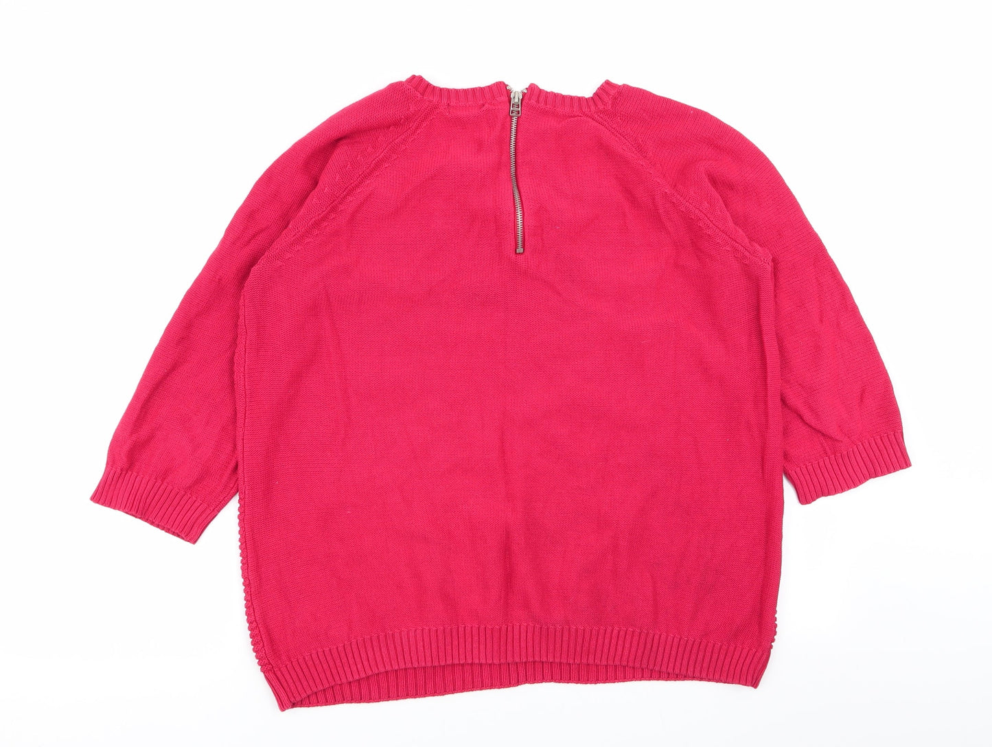 Womens UK Size 18 M&Co Red Pullover Jumper
