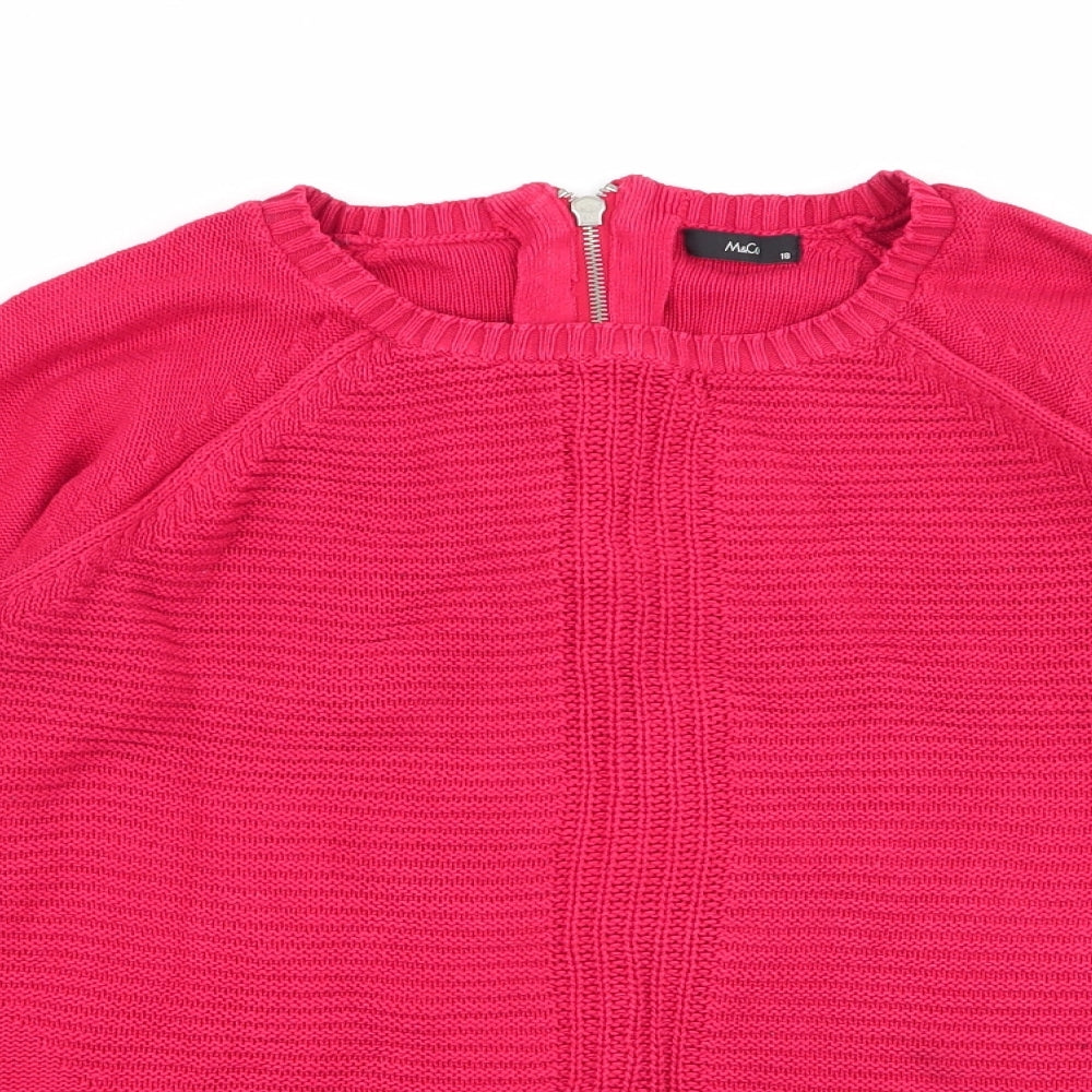 Womens UK Size 18 M&Co Red Pullover Jumper