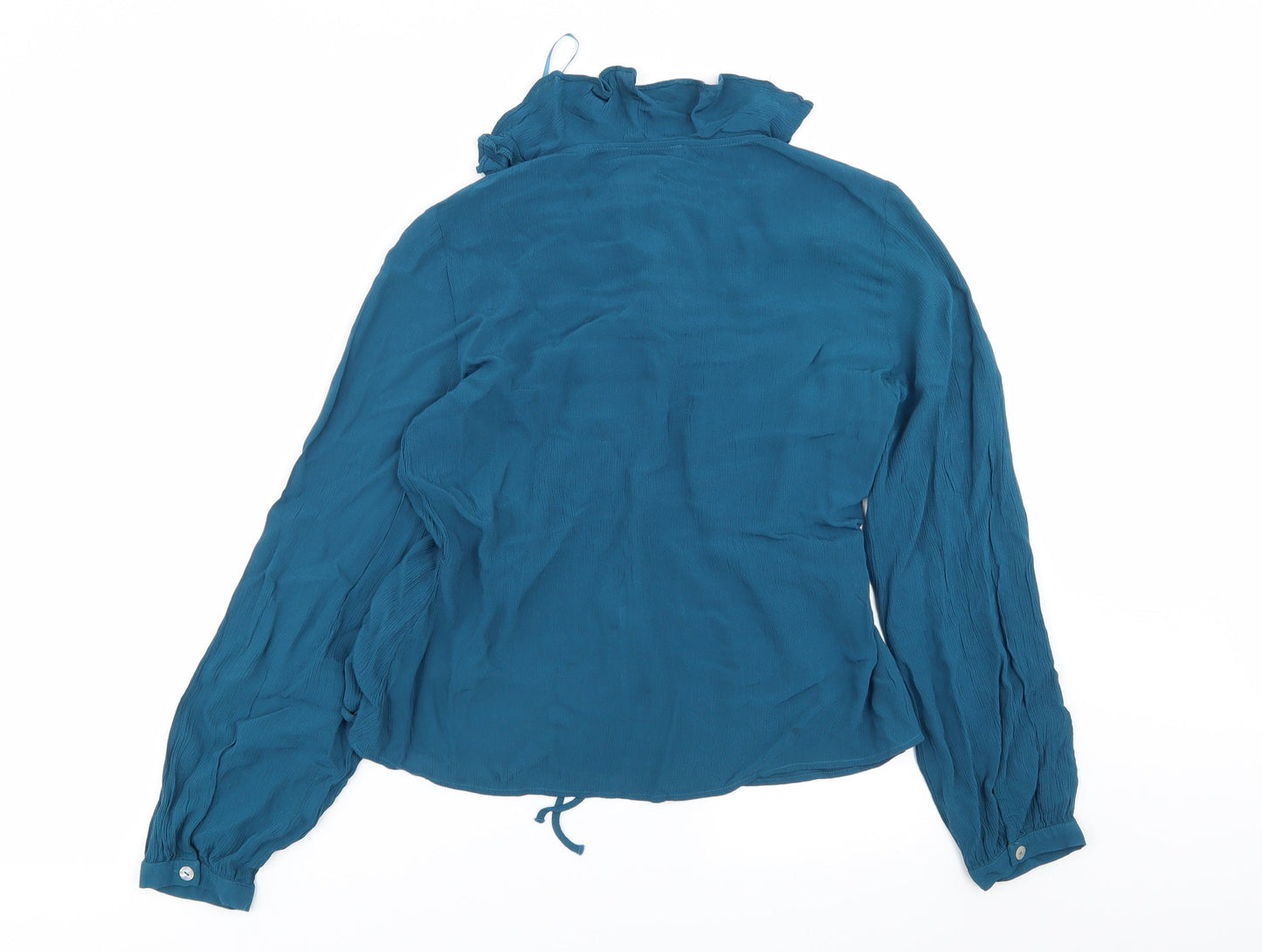 Womens UK Size 10 Gallery Blue Basic Blouse