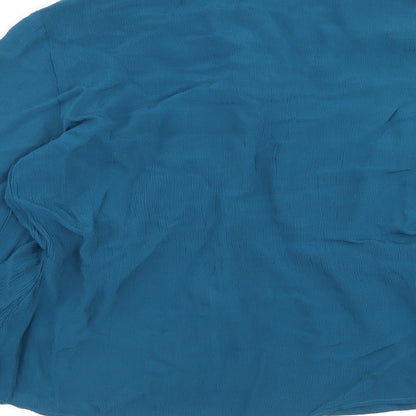 Womens UK Size 10 Gallery Blue Basic Blouse