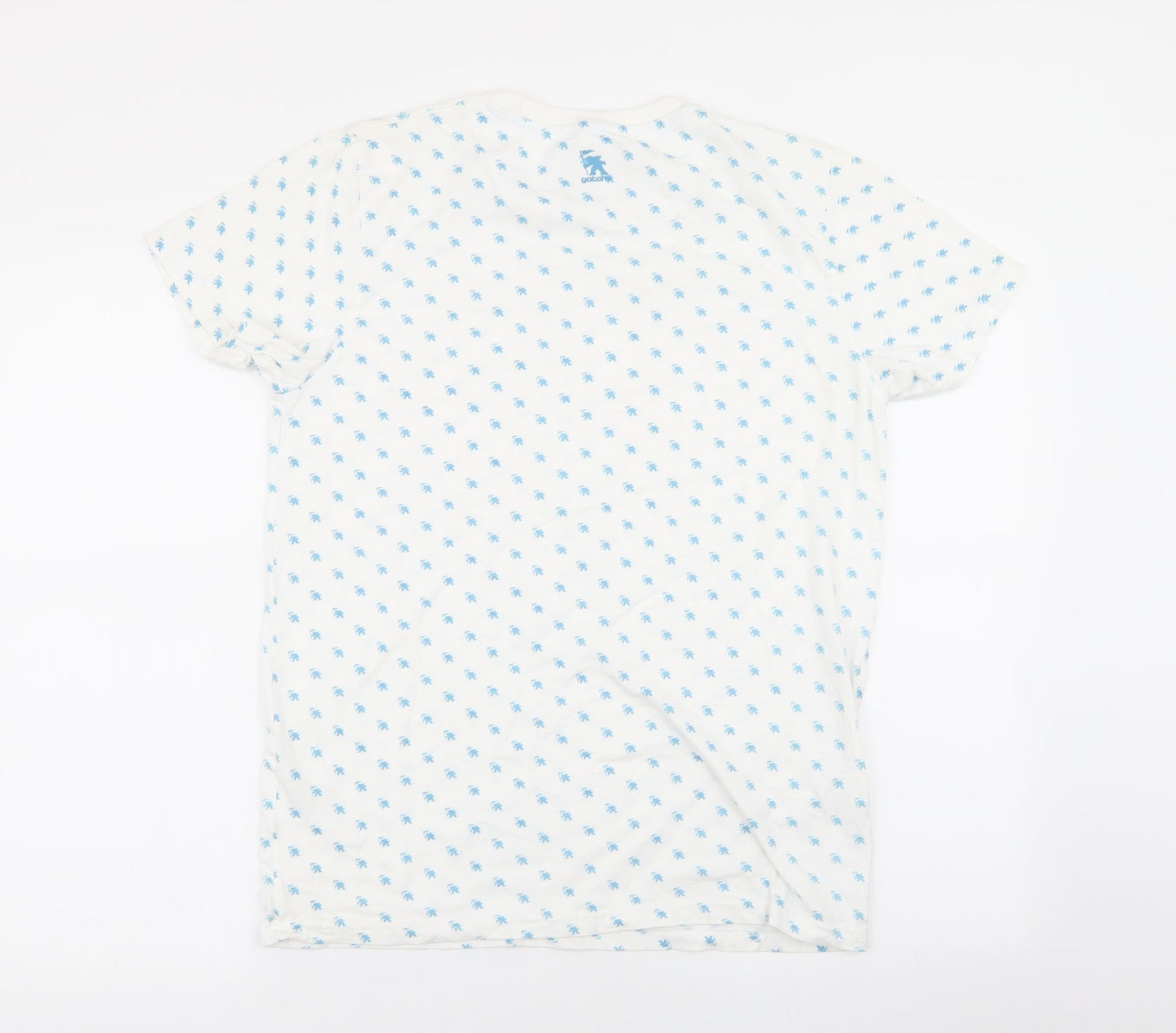 Gotcha Womens White Geometric  Basic T-Shirt Size M