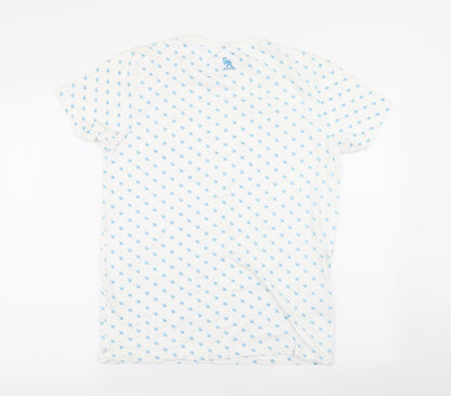 Gotcha Womens White Geometric  Basic T-Shirt Size M
