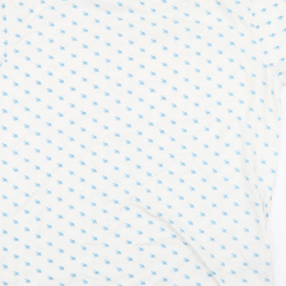 Gotcha Womens White Geometric  Basic T-Shirt Size M