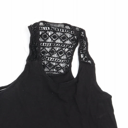 Primark Womens Black Geometric  Basic Tank Size 10