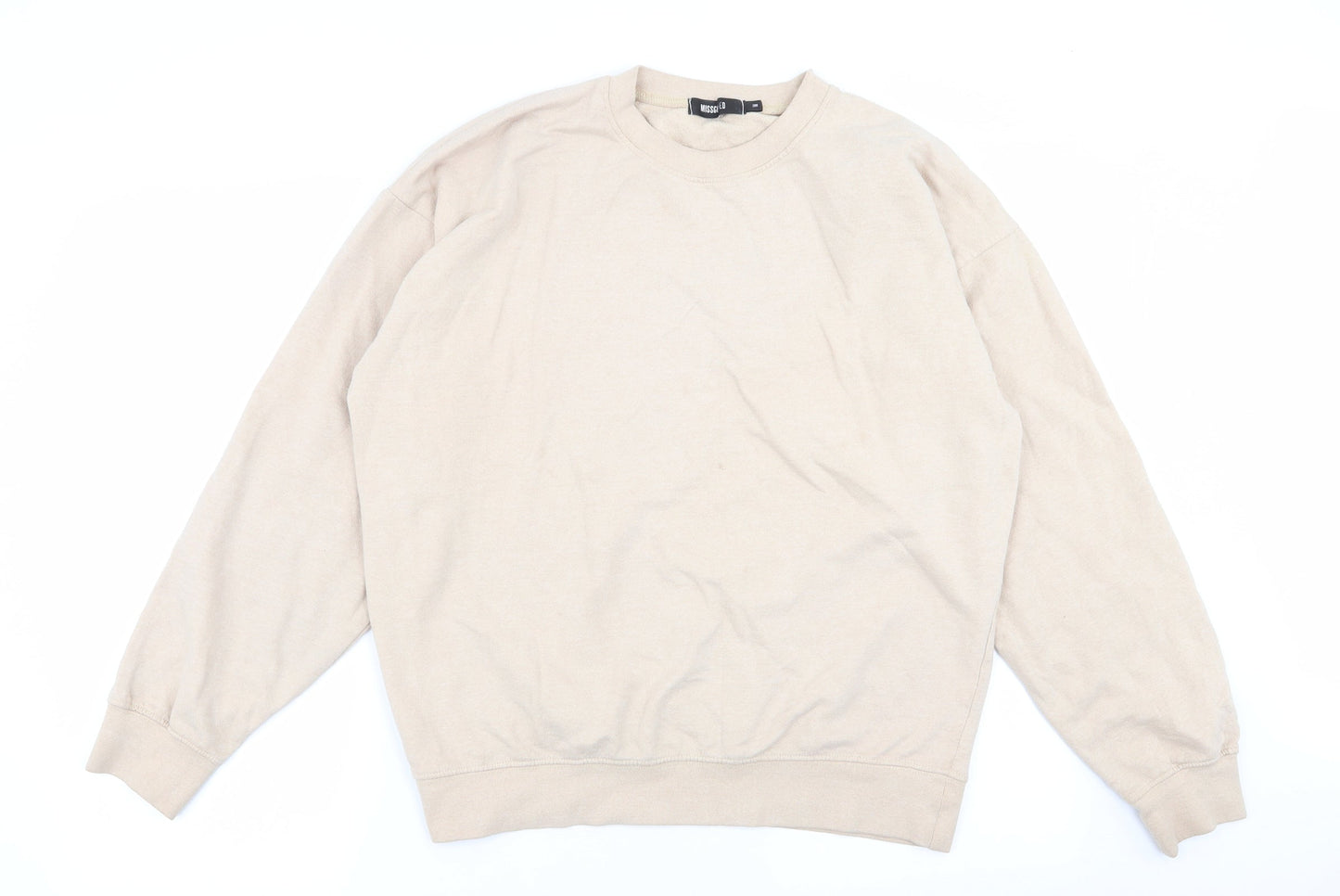 Womens UK Size M Missguided Beige Pullover Jumper