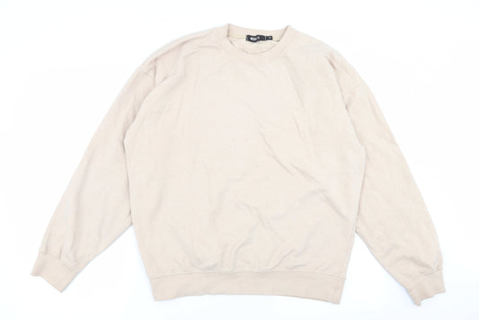 Womens UK Size M Missguided Beige Pullover Jumper