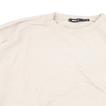 Womens UK Size M Missguided Beige Pullover Jumper