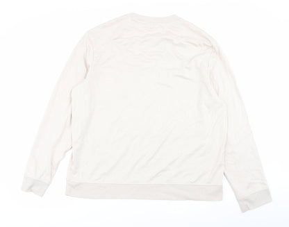 Back view of all in motion men’s beige jumper, size XL