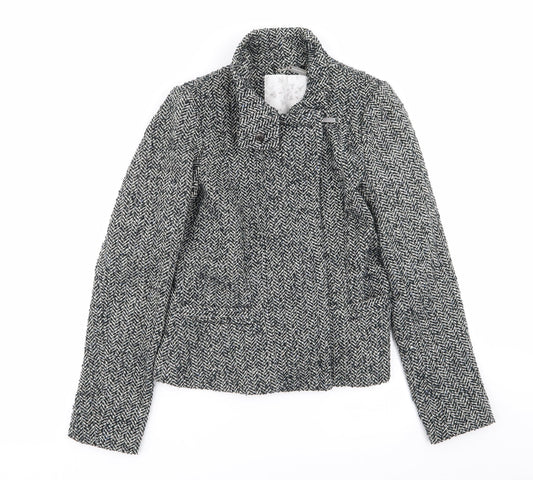 RJR.John Rocha Womens Multicoloured Geometric  Overcoat Coat Size 8