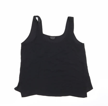 Womens UK Size 10 Topshop Black Basic Tank