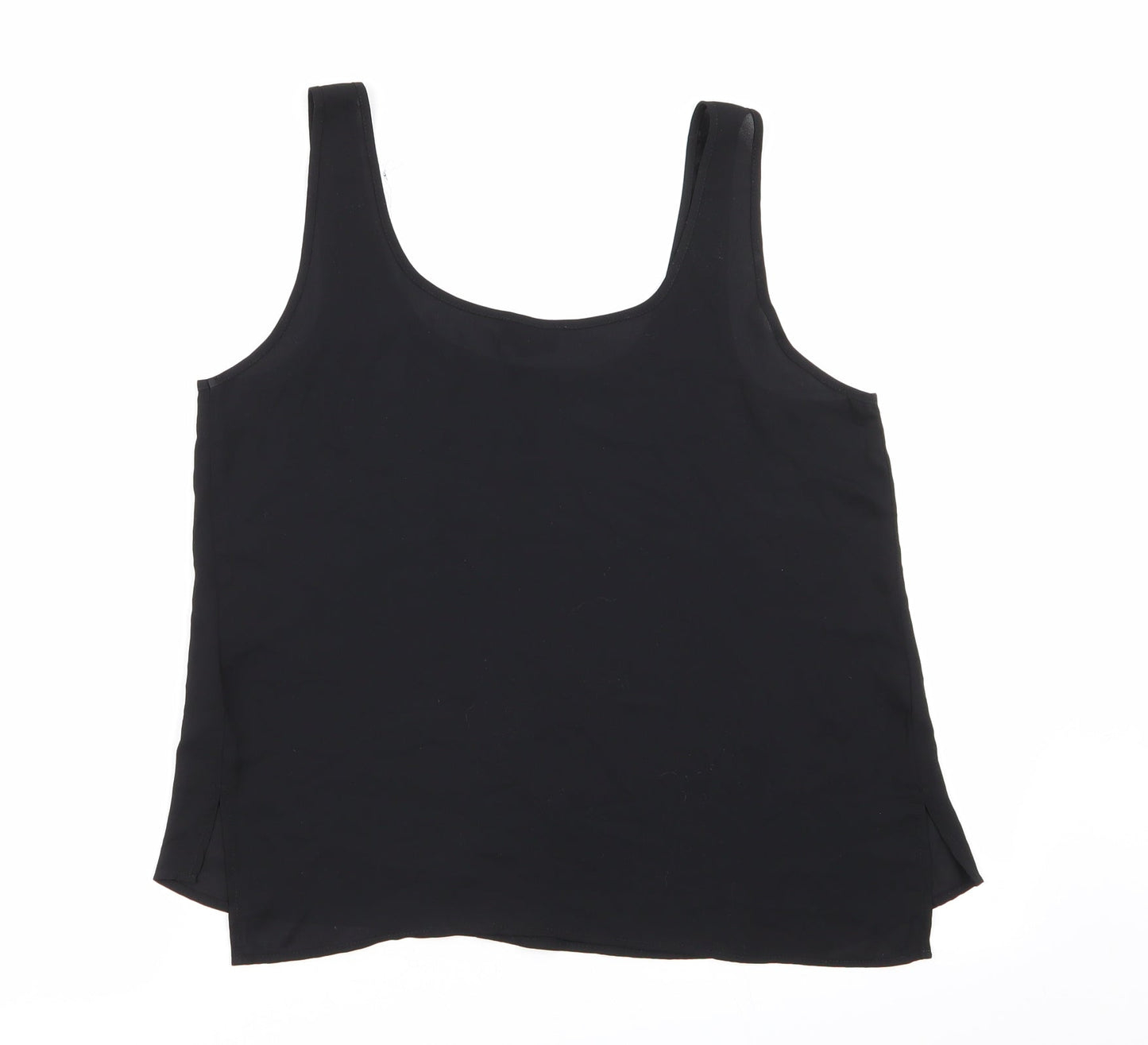 Womens UK Size 10 Topshop Black Basic Tank