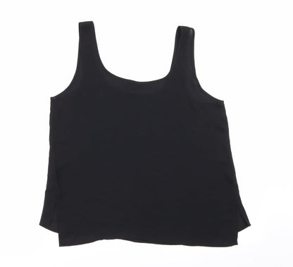Womens UK Size 10 Topshop Black Basic Tank