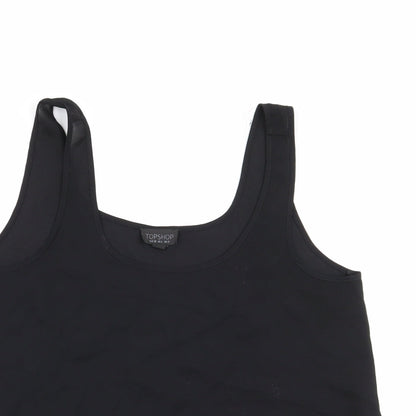 Womens UK Size 10 Topshop Black Basic Tank
