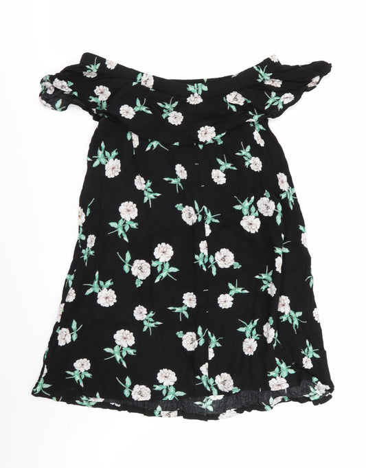Womens UK Size 14 Dorothy Perkins Black Basic Blouse