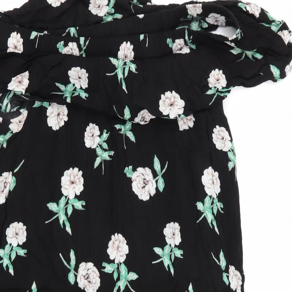 Womens UK Size 14 Dorothy Perkins Black Basic Blouse