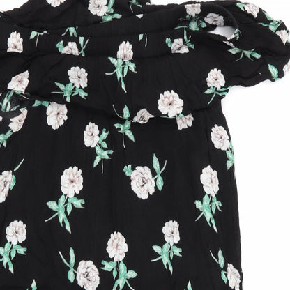 Womens UK Size 14 Dorothy Perkins Black Basic Blouse
