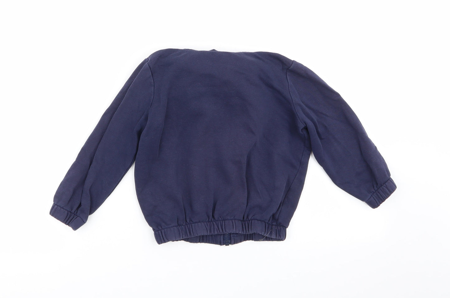 Asda George Girls Blue   Full Zip Jumper Size 4-5 Years