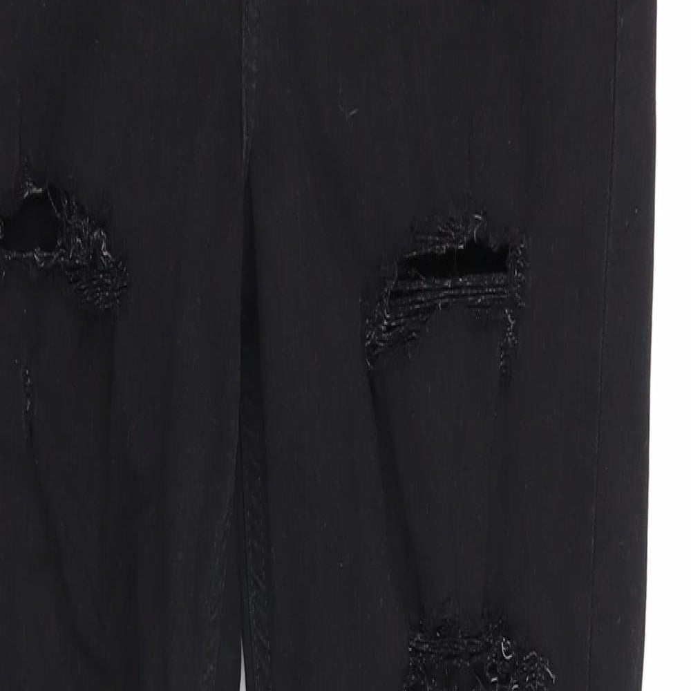 Topshop Womens Black   Skinny Jeans Size 30 in L24 in - RIPPED JEANS