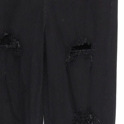 Topshop Womens Black   Skinny Jeans Size 30 in L24 in - RIPPED JEANS