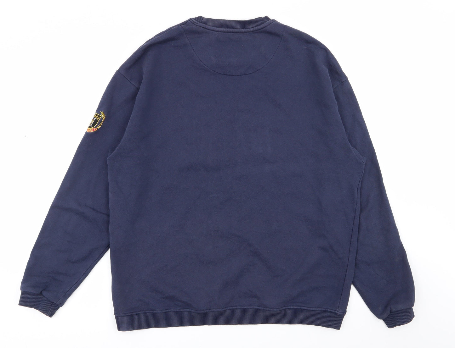 poor homme Mens Blue   Pullover Jumper Size L