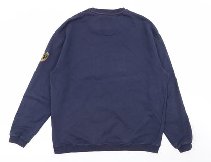 poor homme Mens Blue   Pullover Jumper Size L