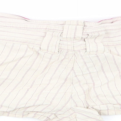 Topshop Womens Multicoloured Striped  Hot Pants Shorts Size 14