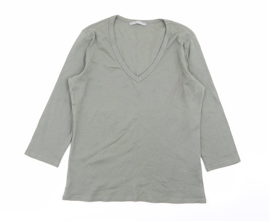 M&S Womens Green   Basic T-Shirt Size 14