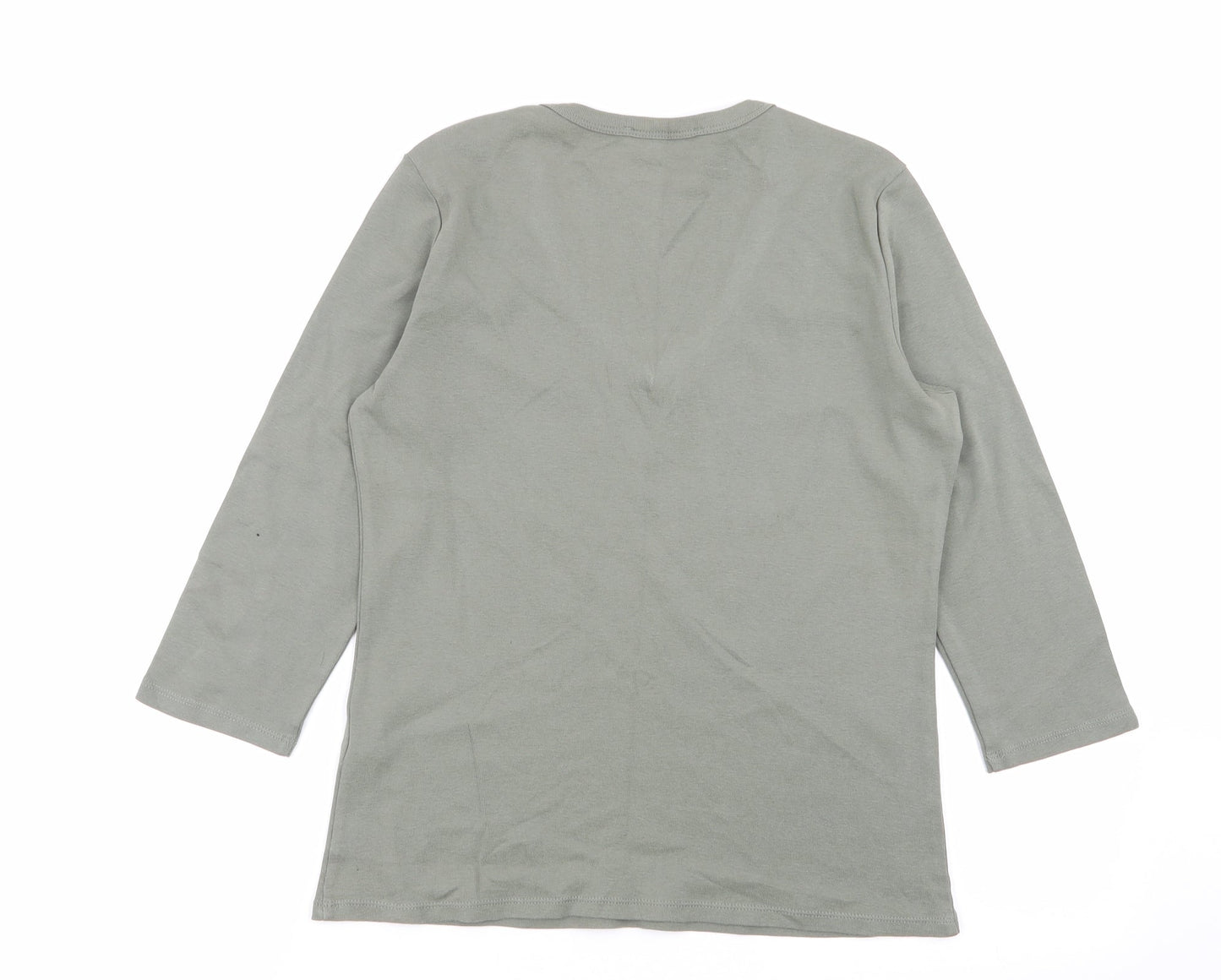 M&S Womens Green   Basic T-Shirt Size 14