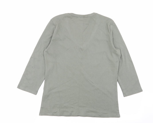 M&S Womens Green   Basic T-Shirt Size 14