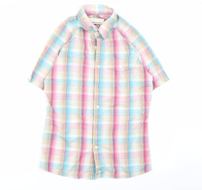Mens UK Size S Frenchurch Multicoloured  Button-Up Short Sleeve Casual Shirt