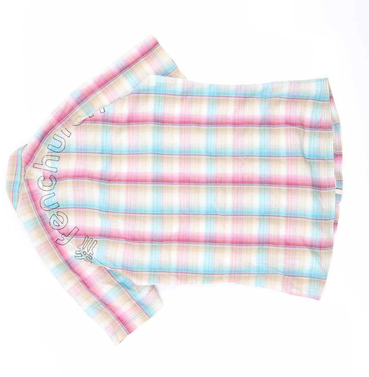 Mens UK Size S Frenchurch Multicoloured  Button-Up Short Sleeve Casual Shirt