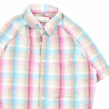 Mens UK Size S Frenchurch Multicoloured  Button-Up Short Sleeve Casual Shirt