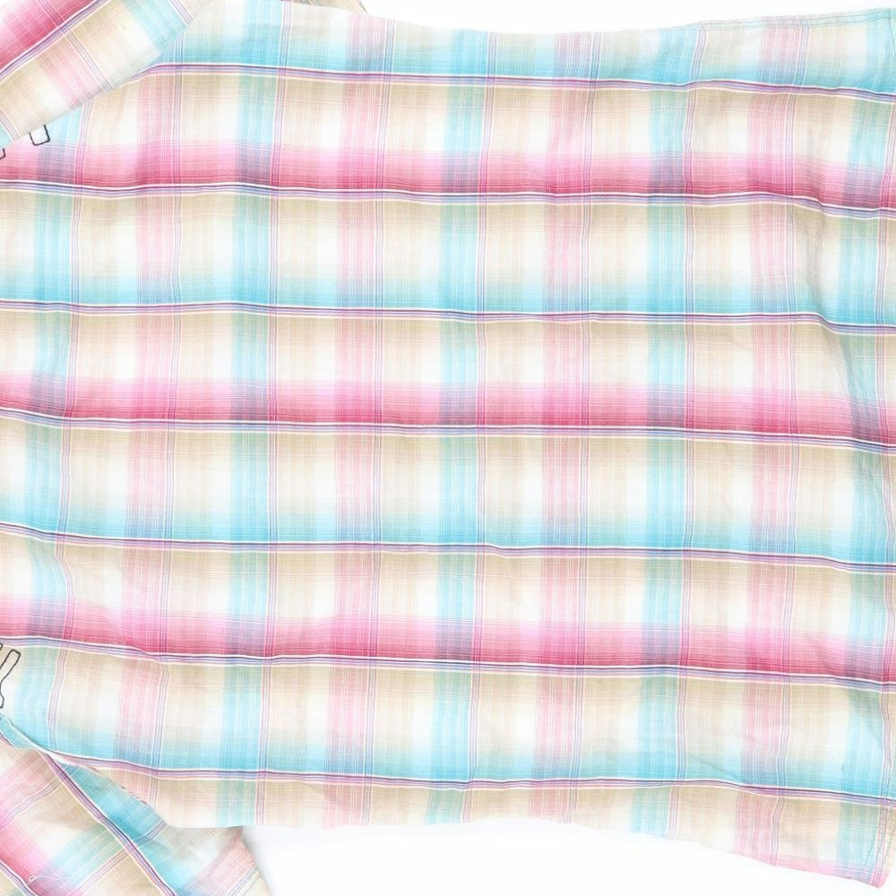 Mens UK Size S Frenchurch Multicoloured  Button-Up Short Sleeve Casual Shirt