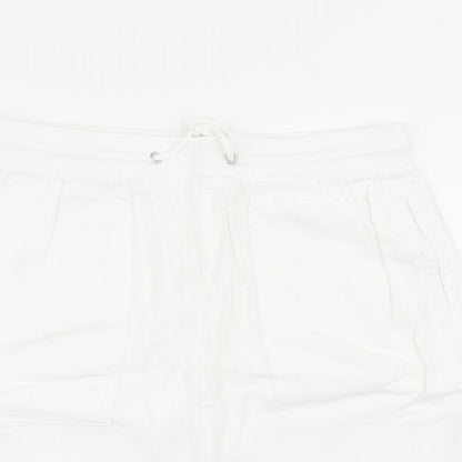 M&S Womens White   Flare Skirt Size 10  - Stretch waistband