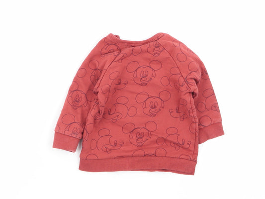 Asda George Boys Brown Geometric  Pullover Jumper Size 3-6 Months