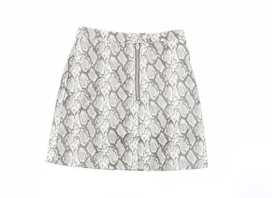 Divided by H&M Womens Multicoloured Geometric  Flare Skirt Size 8