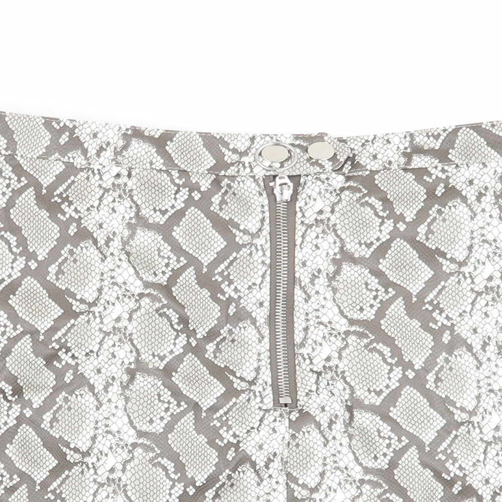 Divided by H&M Womens Multicoloured Geometric  Flare Skirt Size 8