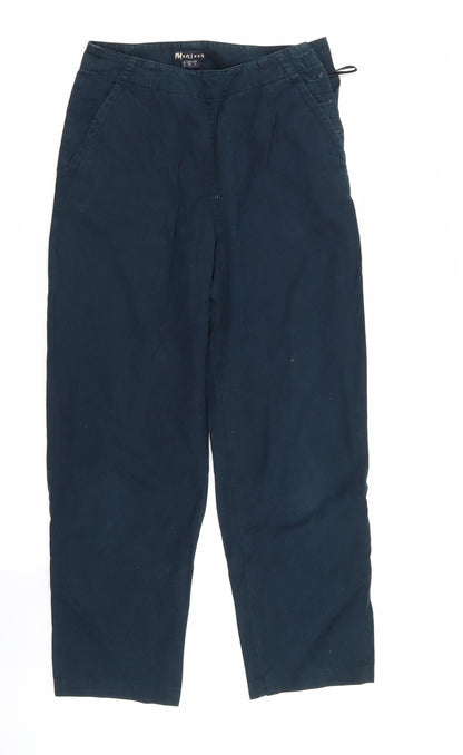 Monsoon Womens Blue   Chino Trousers Size 8 L27 in