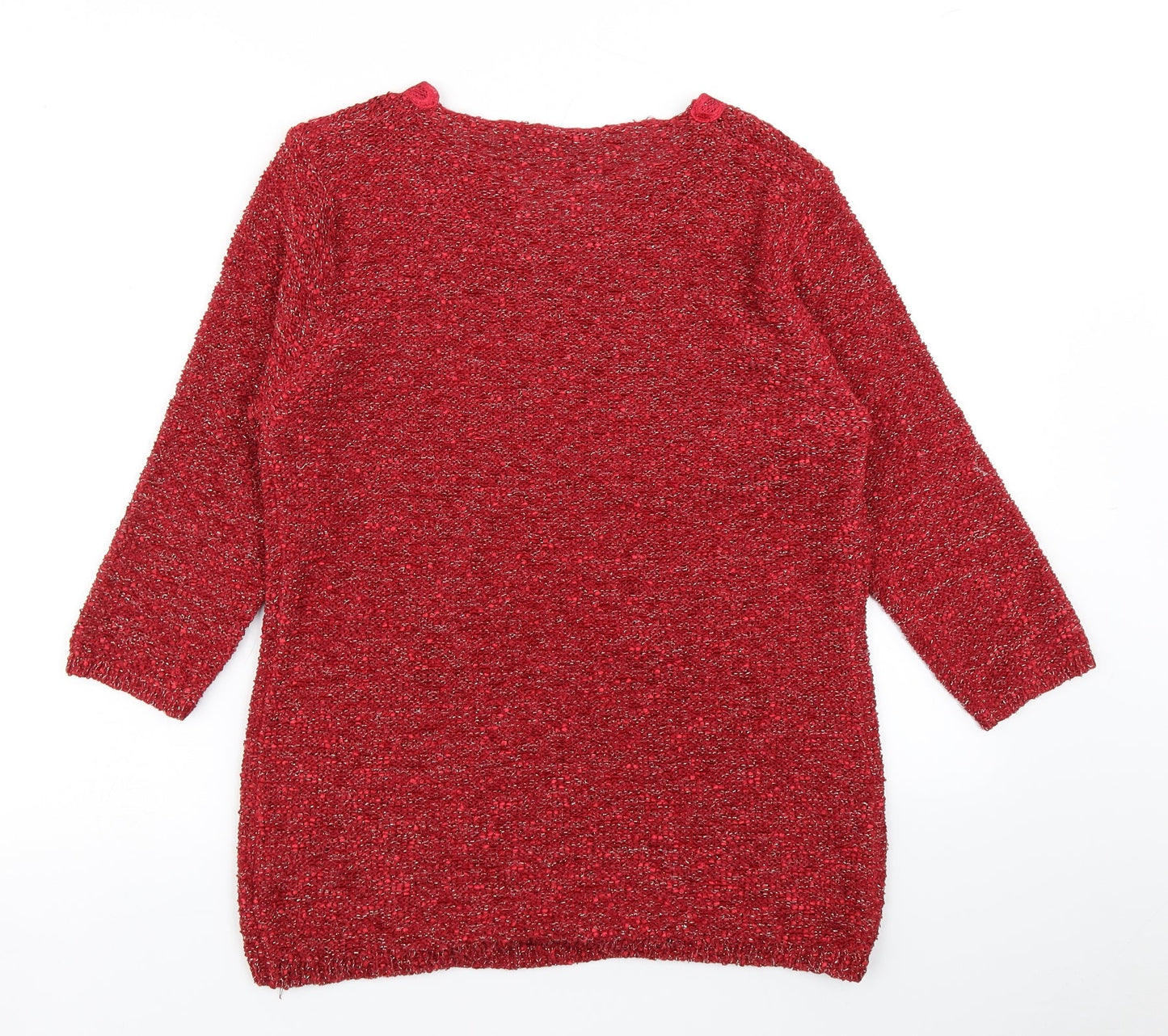 Womens UK Size L BM Red Pullover Jumper