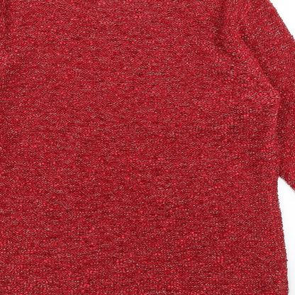 Womens UK Size L BM Red Pullover Jumper