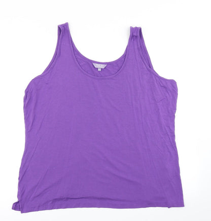 Womens UK Size 22 Michele Hope Purple Basic Tank