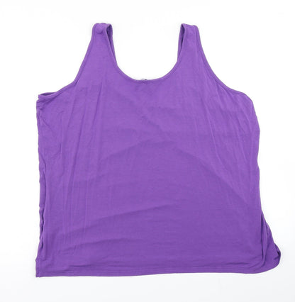Womens UK Size 22 Michele Hope Purple Basic Tank