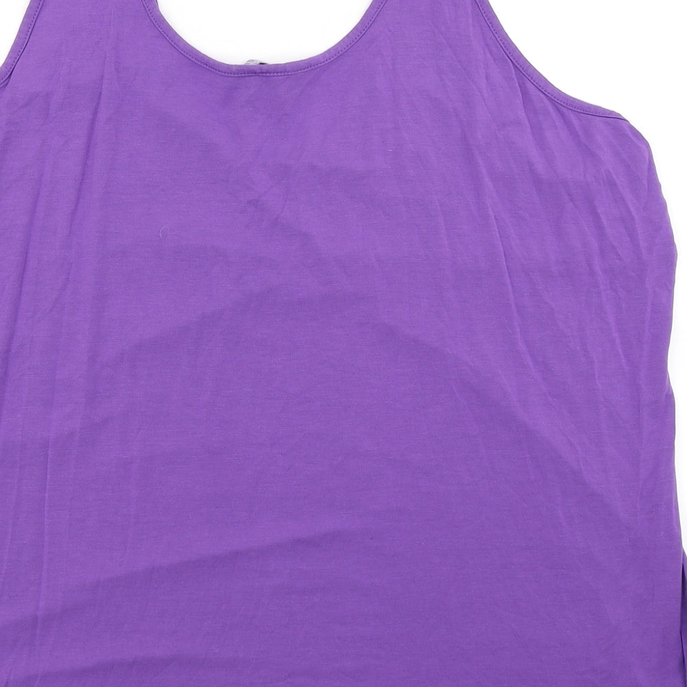 Womens UK Size 22 Michele Hope Purple Basic Tank