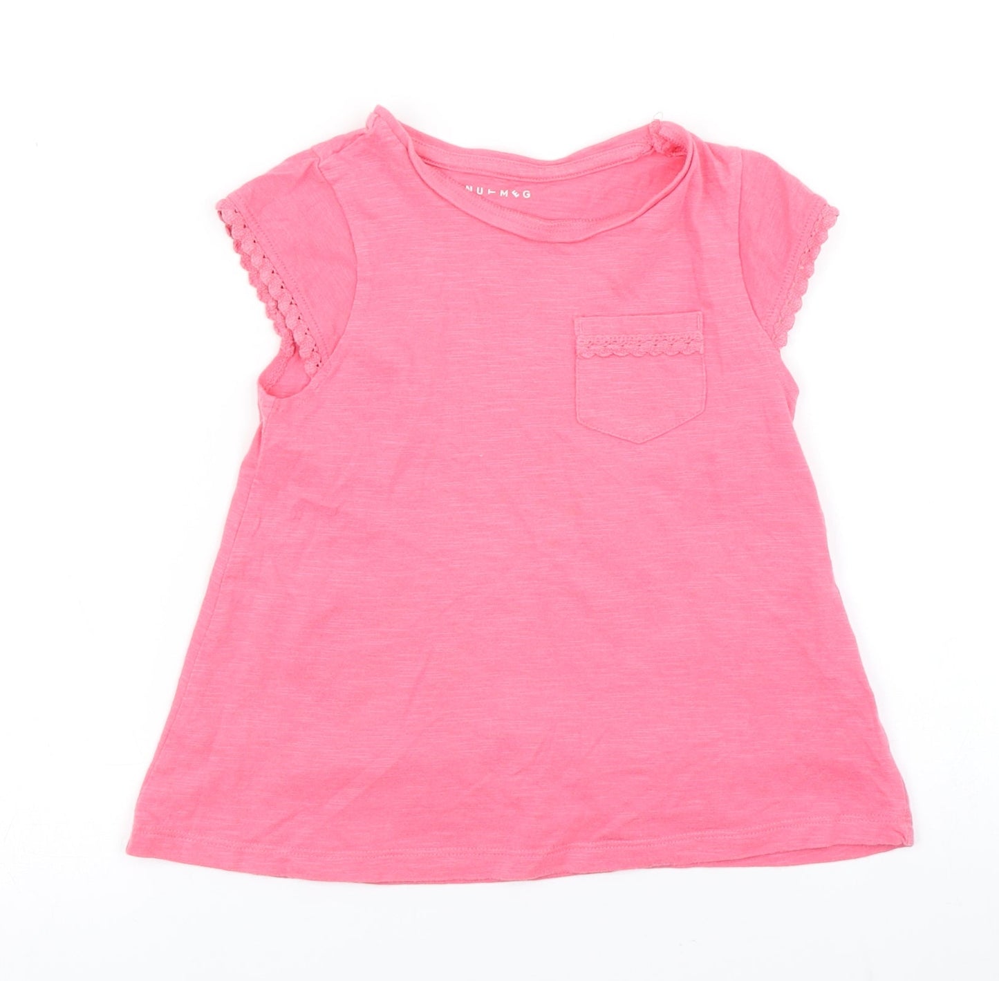 Nutmeg Girls Pink   Basic T-Shirt Size 4-5 Years