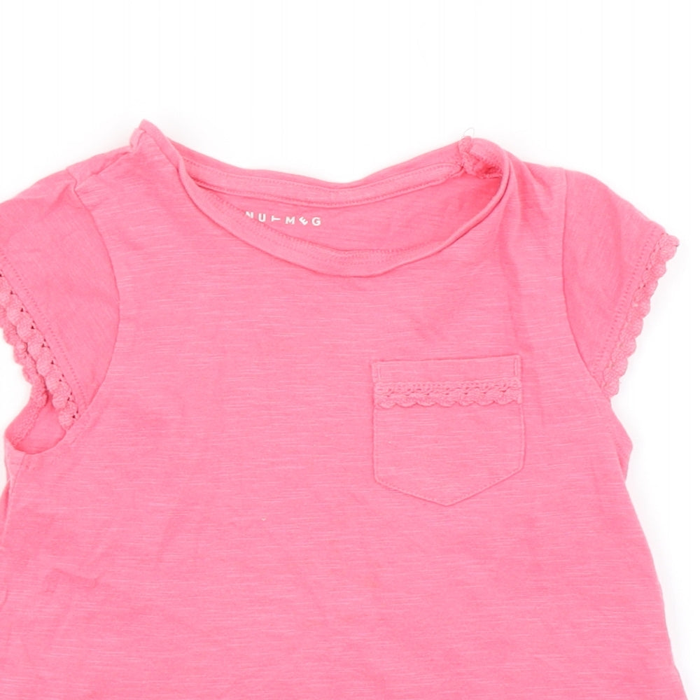 Nutmeg Girls Pink   Basic T-Shirt Size 4-5 Years