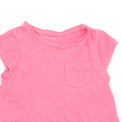 Nutmeg Girls Pink   Basic T-Shirt Size 4-5 Years
