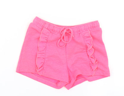 M&S Girls Pink   Sweat Shorts Size 3-4 Years