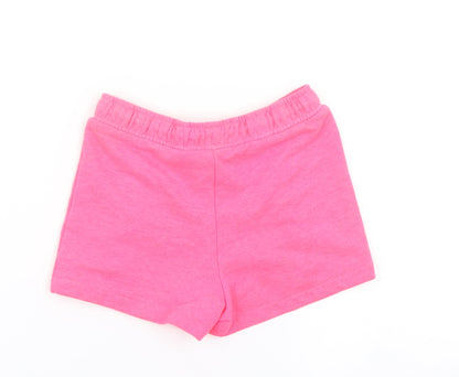 M&S Girls Pink   Sweat Shorts Size 3-4 Years